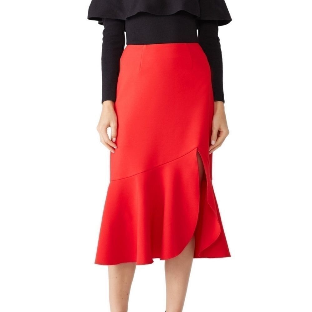 EUC Finders Keepers Red Goodbye Skirt - L